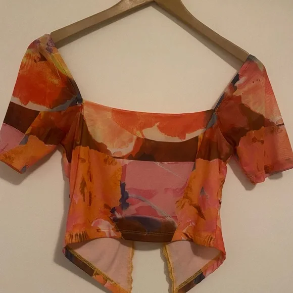 Glassons orange mesh clip front top - Picture 2 of 2